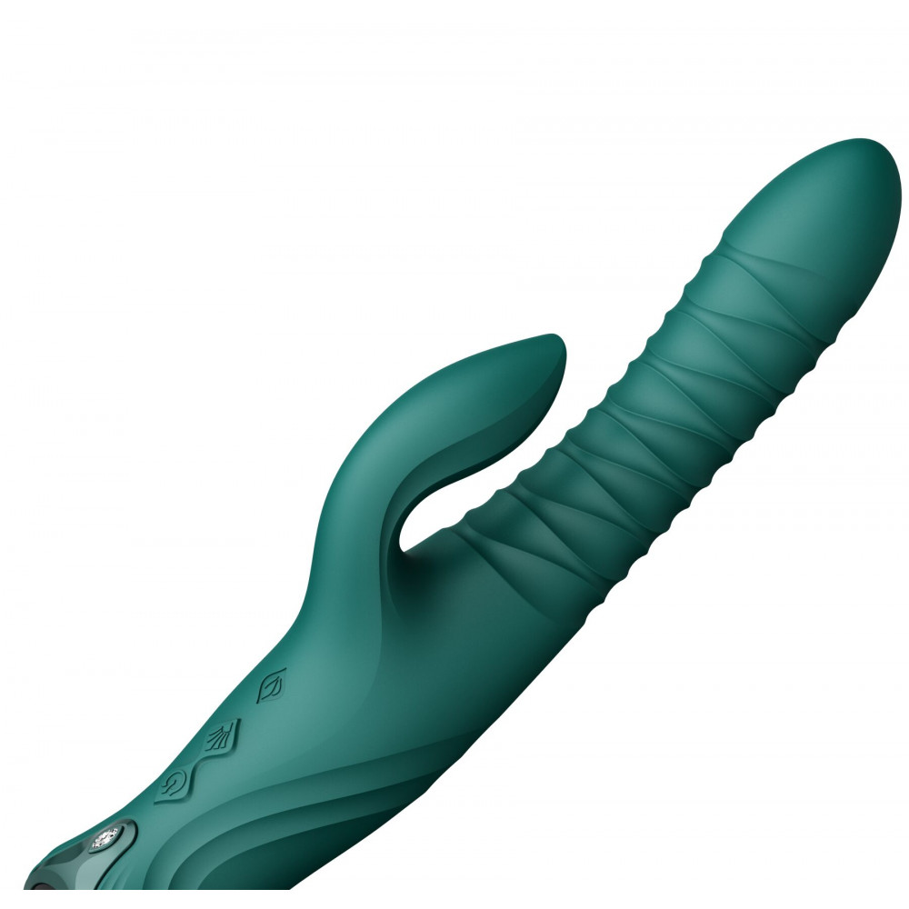 Классический вибратор - Пульсатор-кролик с вибрацией Zalo Mose 2 Turquoise Green 9