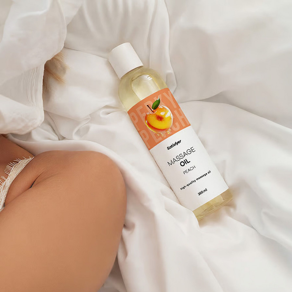  - Распродажа!!! Массажное масло Satisfyer Massage Oil Peach 250 мл (срок 30.04.2027) 6