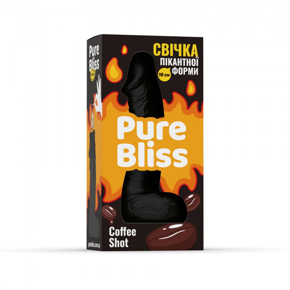 Секс приколы - Ароматная свеча пикантной формы Pure Bliss Black Coffee Shot (Кофе) 18 см 5