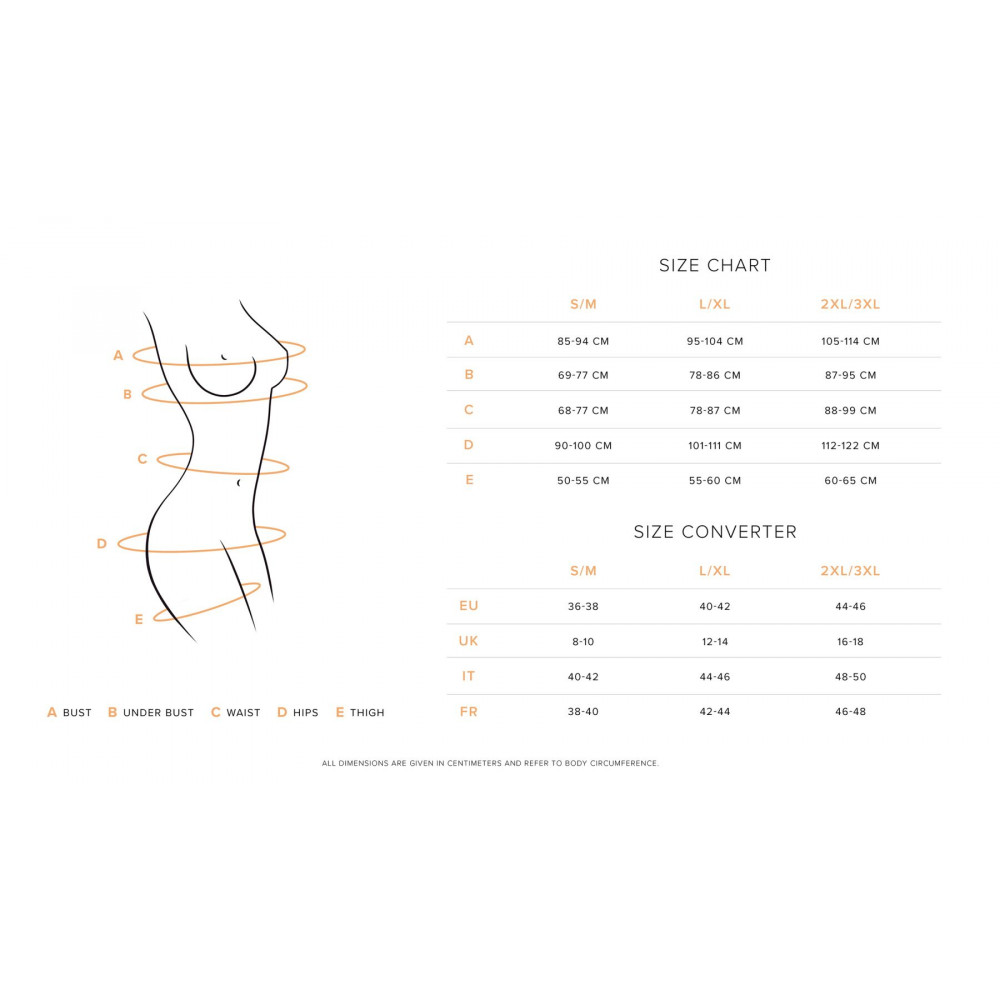Комплекты - Комплект Obsessive Roccele 2-pcs crotchless set 2XL/3XL 3
