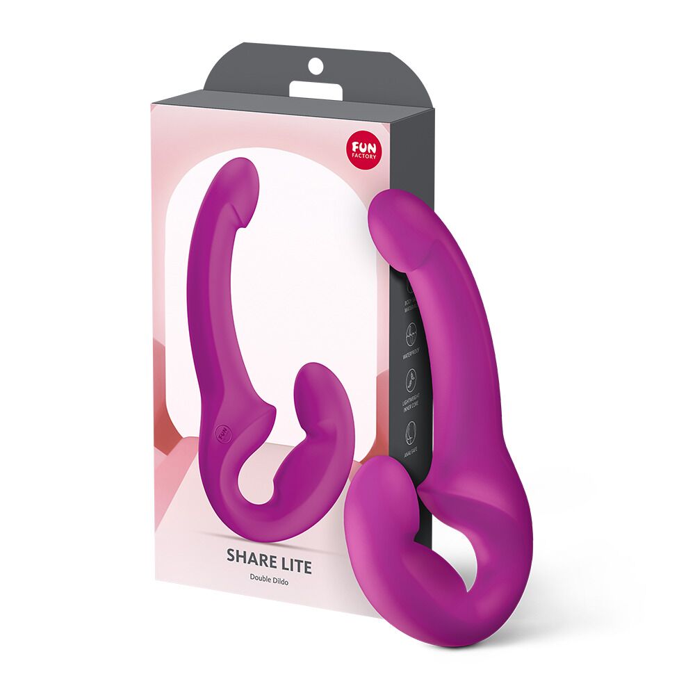 Страпони - Безремінний страпон Fun Factory SHARE LITE Blackberry, регульований, полегшена модель 6