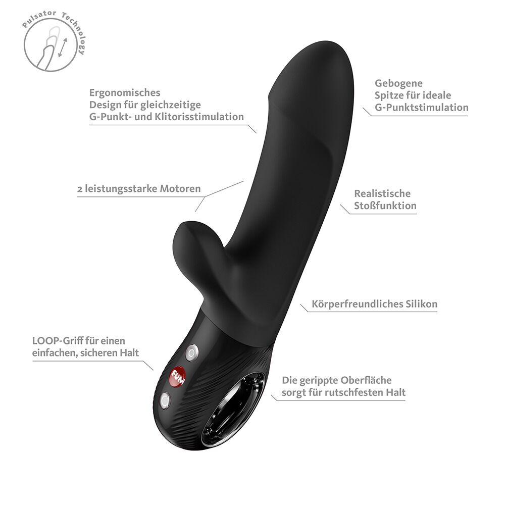 Класичний вібратор - Пульсатор Fun Factory Bi Stronic Embrace Black 7