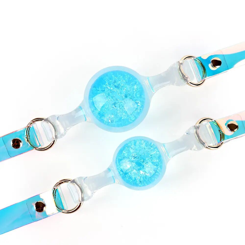 Повязки на глаза, кляпы, зажимы - Кляп Liebe Seele Crystal Ball Gag - Blue (Small Ball) 2