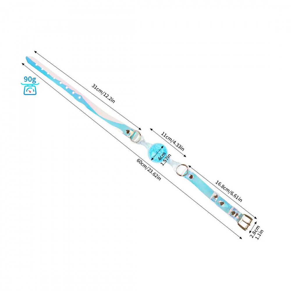 Повязки на глаза, кляпы, зажимы - Кляп Liebe Seele Crystal Ball Gag - Blue (Small Ball) 1