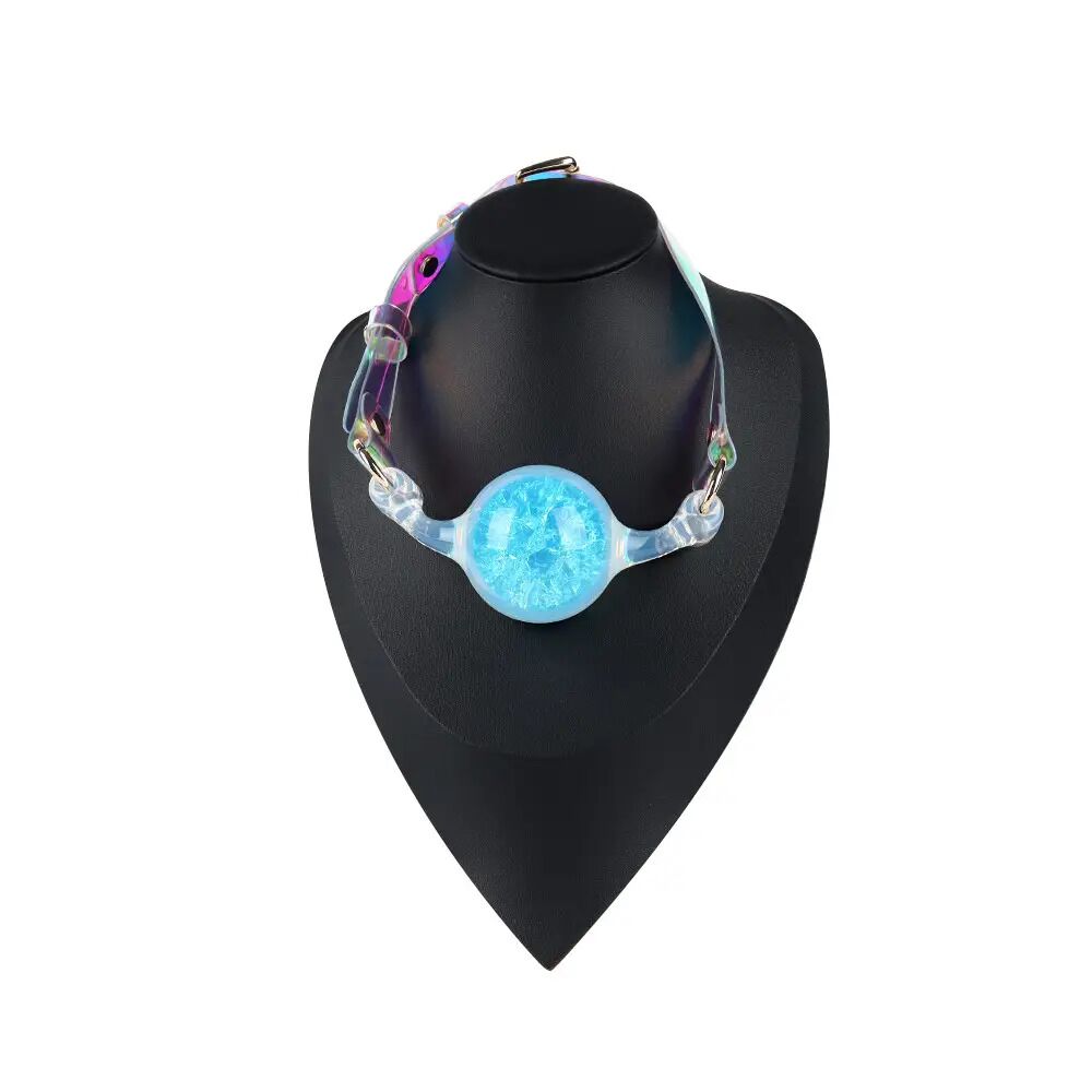 Повязки на глаза, кляпы, зажимы - Кляп Liebe Seele Crystal Ball Gag - Blue (Small Ball) 3