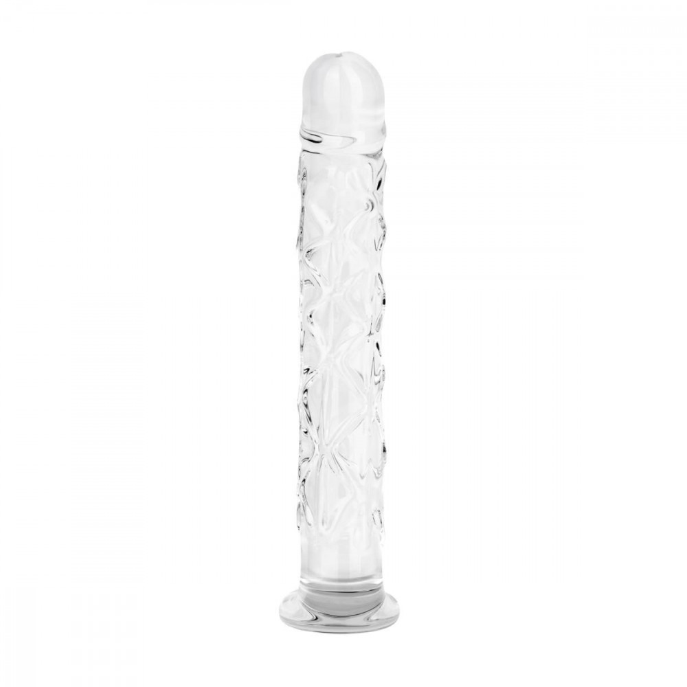 Фалоімітатор - Скляний фалоімітатор Gildo Textured Glass Dildo No. 36 3