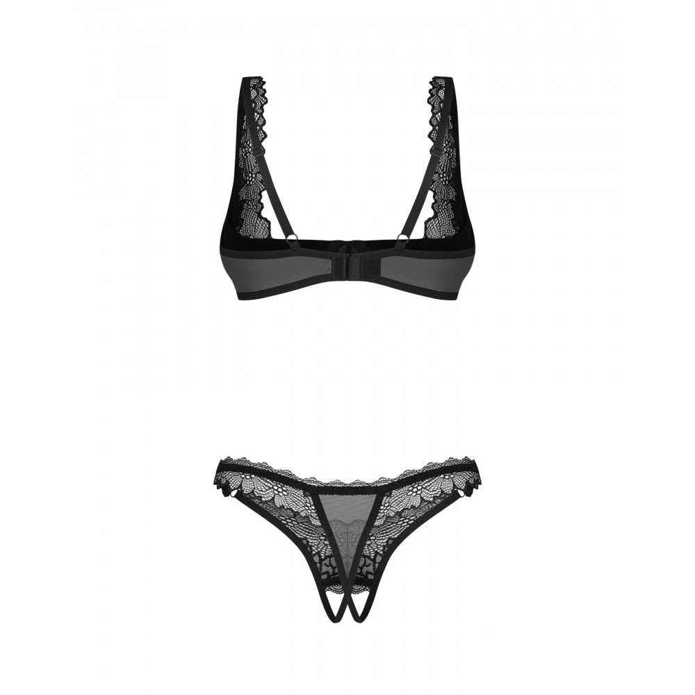 Еротичні комплекти - Комплект Obsessive Deina More 2-pcs crotchless set L/XL 4