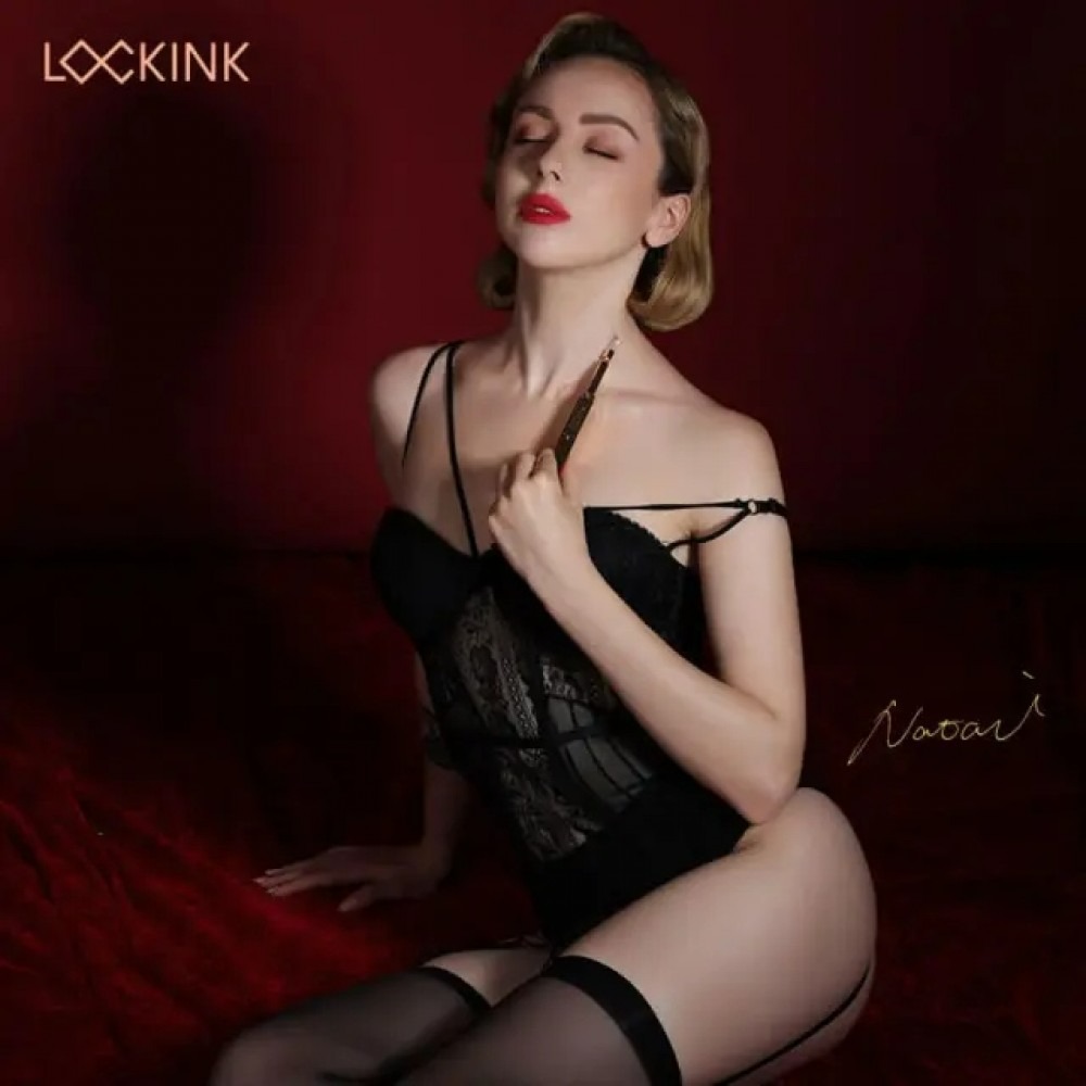 БДСМ игрушки - Тиклер-ручка с 5 насадками Lockink, металлическая, золотая 1