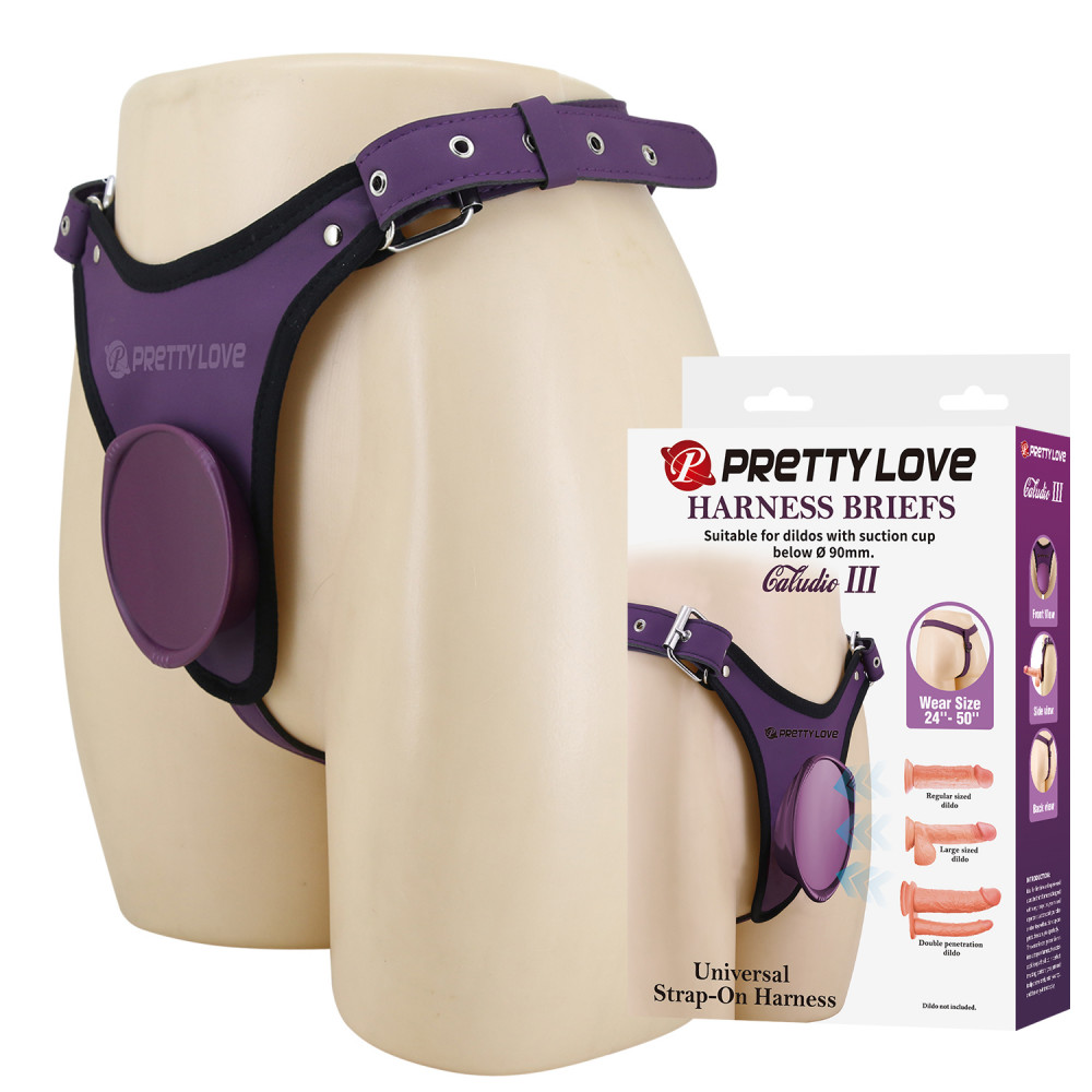  - Універсальна система для страпону Pretty Love - Caldric III Purple Universal Harness Briefs, BW-022107-2