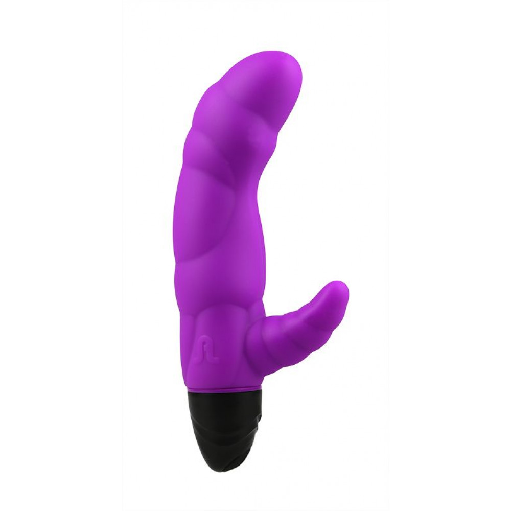 Вибратор - Изогнутый вибратор с стимуляцией точки G, пурпурный