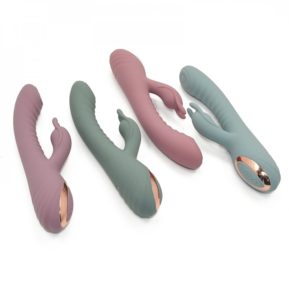 Вибратор-кролик - Вибратор-кролик рельефный Sweet Em Velvet Lure 10 режимов вибрации и 5 режимов колебаний, розовый 7