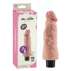 Вібратор реалістичний CRUSHIOUS Mr. Skin, 10 режимів, бежевий, 17,5 х 4 см