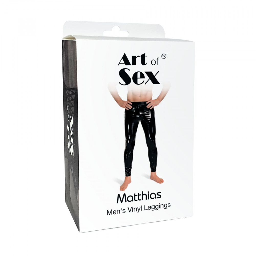  - Лаковані чоловічі легінси Art of Sex - Matthias, колір чорний, розмір L 2