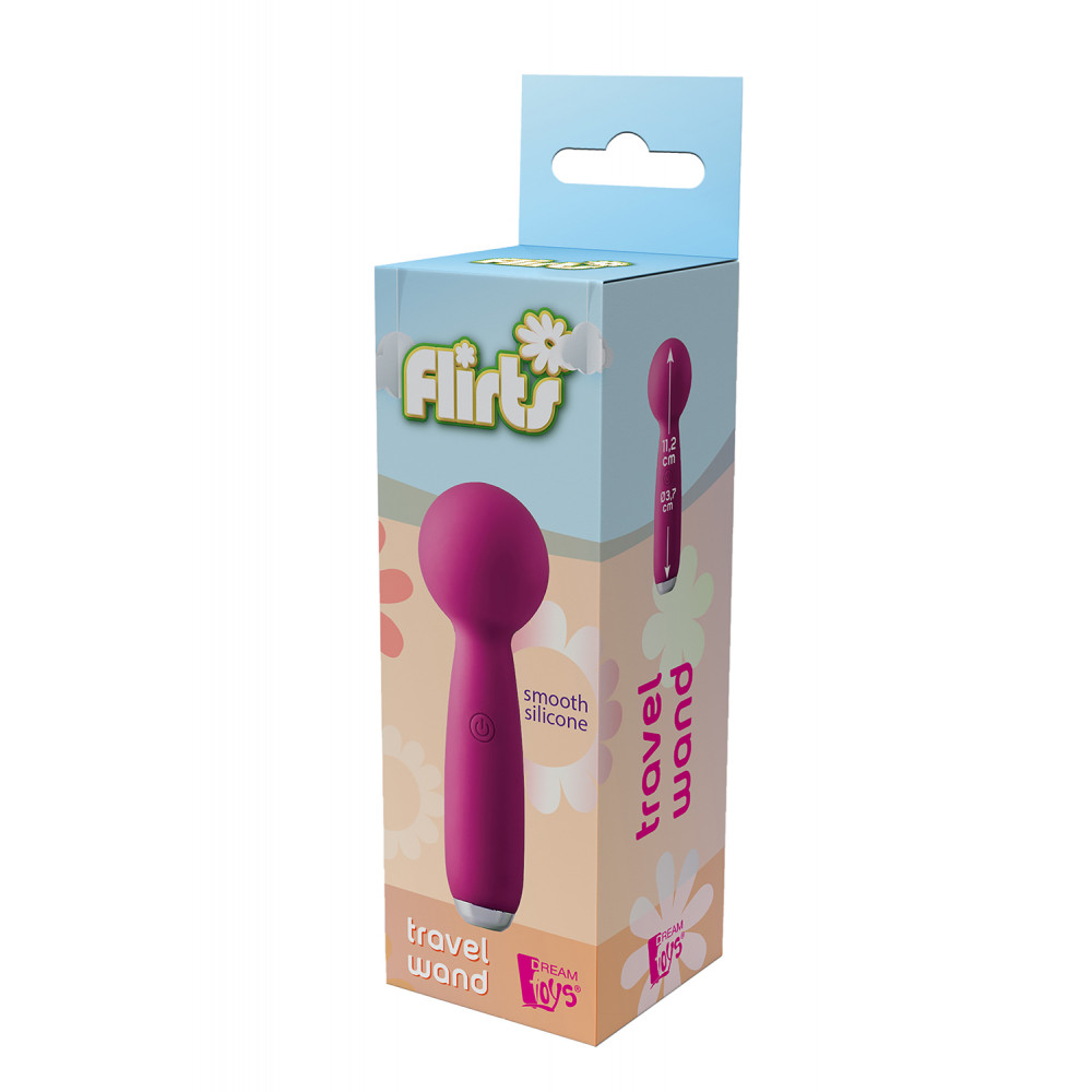 Вибратор - Мини вибратор микрофон Dream Toys FLIRTS TRAVEL WAND PINK 3