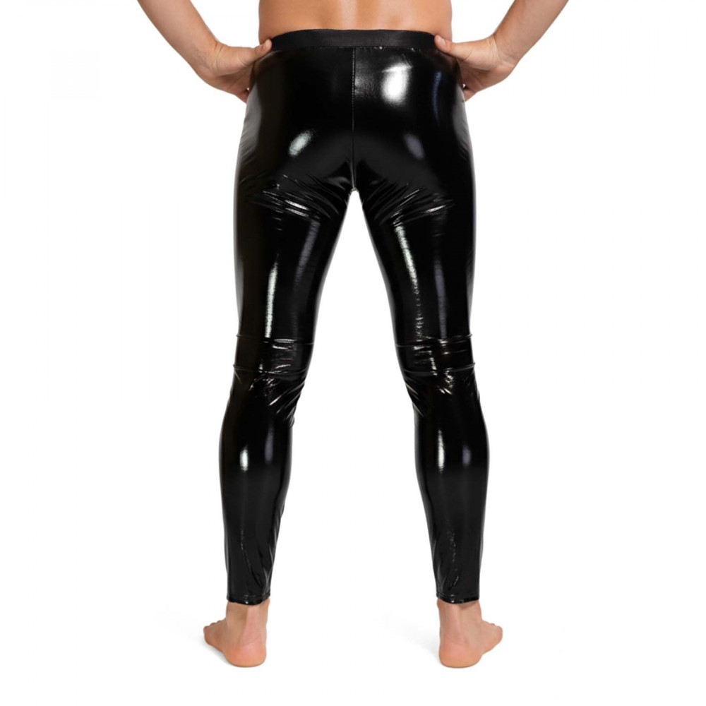  - Лаковані чоловічі легінси Art of Sex - Matthias, колір чорний, розмір L 1