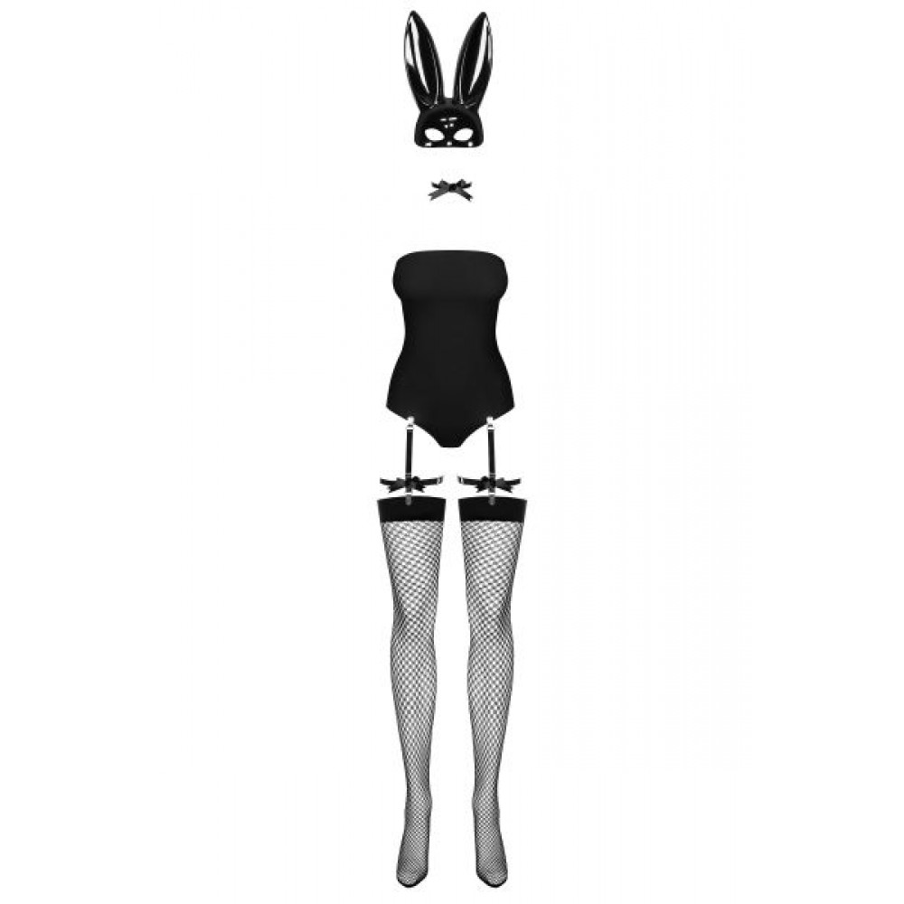 Эротическое белье - Костюм зайчика черный Obsessive Bunny costume L/XL 2