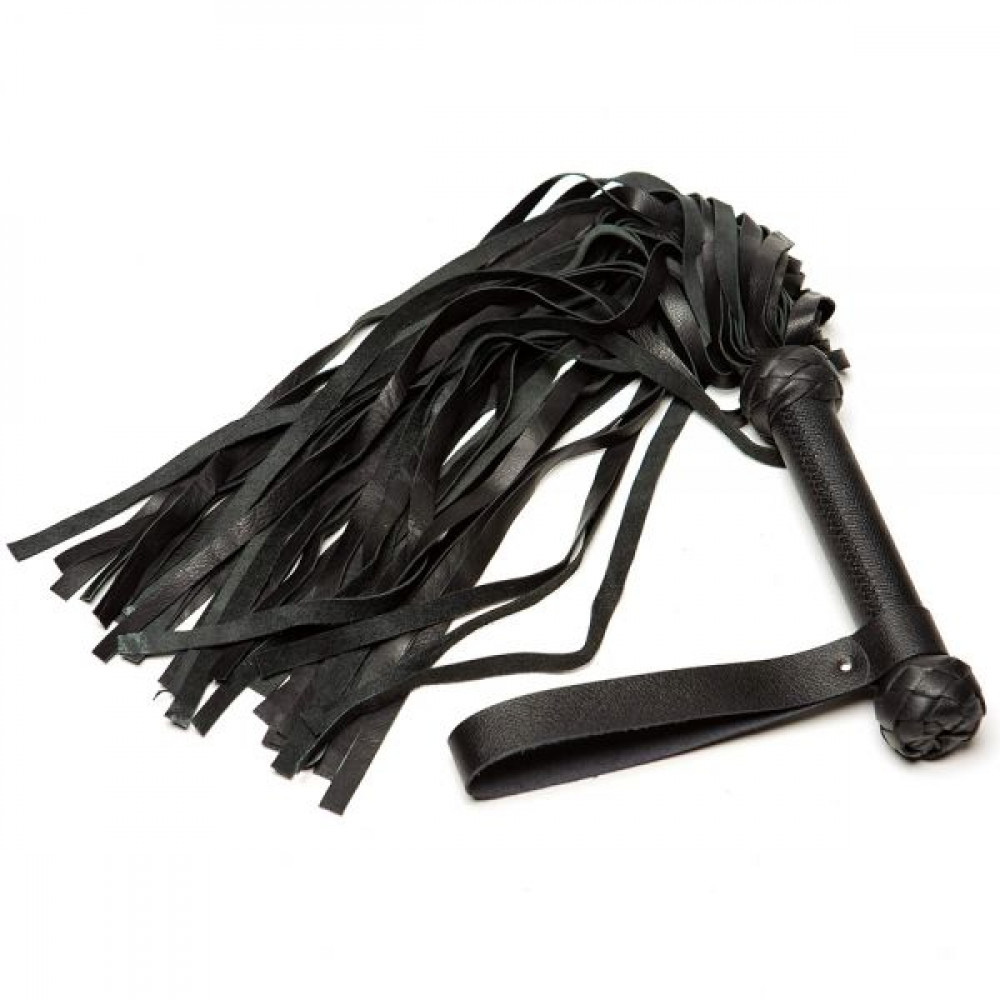 Плети, стеки, флоггеры, тиклеры - Плетка Leather Turkish Head Knot, Black