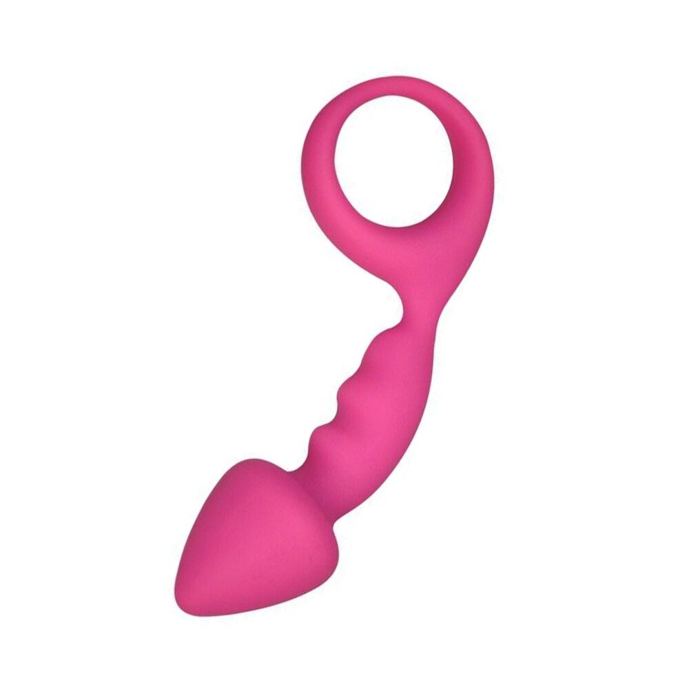 Анальная пробка - Анальная пробка Adrien Lastic Budy Pink со стимулирующей ножкой, макс. диаметр 2,5см
