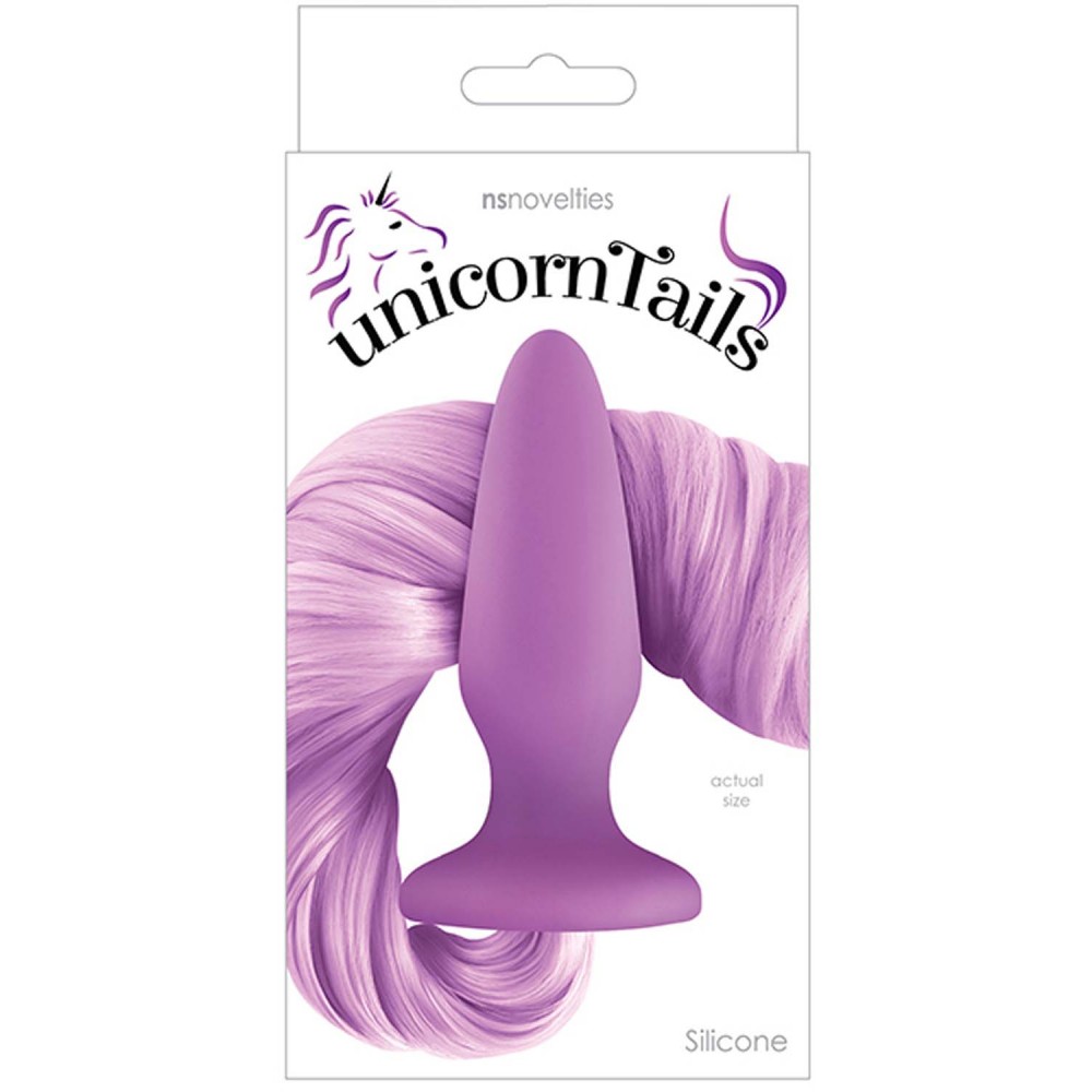 Секс игрушки - Анальная пробка с хвостом пони, Unicorn Tails, NS Novelties purple 2