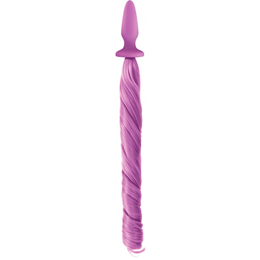 Секс игрушки - Анальная пробка с хвостом пони, Unicorn Tails, NS Novelties purple