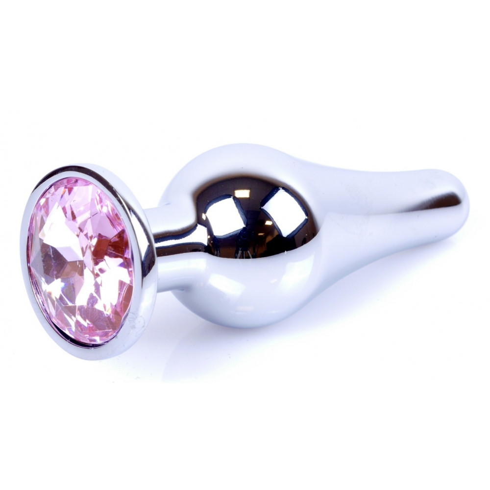 Анальные игрушки - Анальная пробка Boss Series - Jewellery Silver BUTT PLUG Rose, BS6400072 7