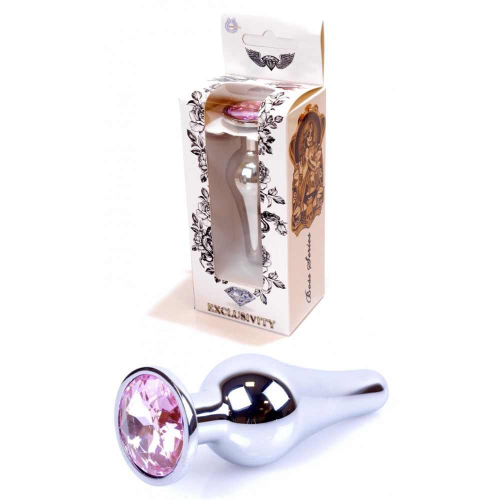 Анальные игрушки - Анальная пробка Boss Series - Jewellery Silver BUTT PLUG Rose, BS6400072