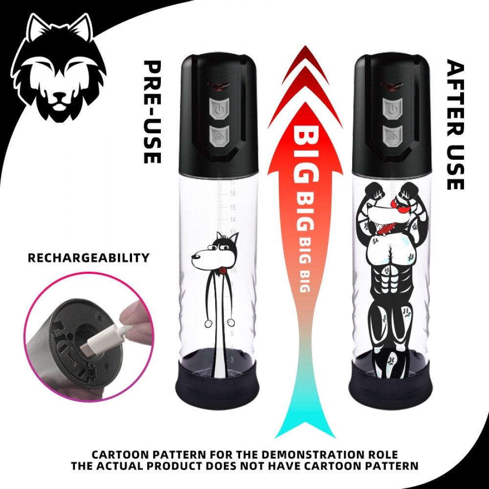 Помпы - Автоматическая вакуумная помпа с зарядкой от USB CANWIN Penis Pump - P402AU 6