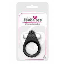 Эрекционное кольцо LIT-UP SILICONE STIMU RING 1, BLACK
