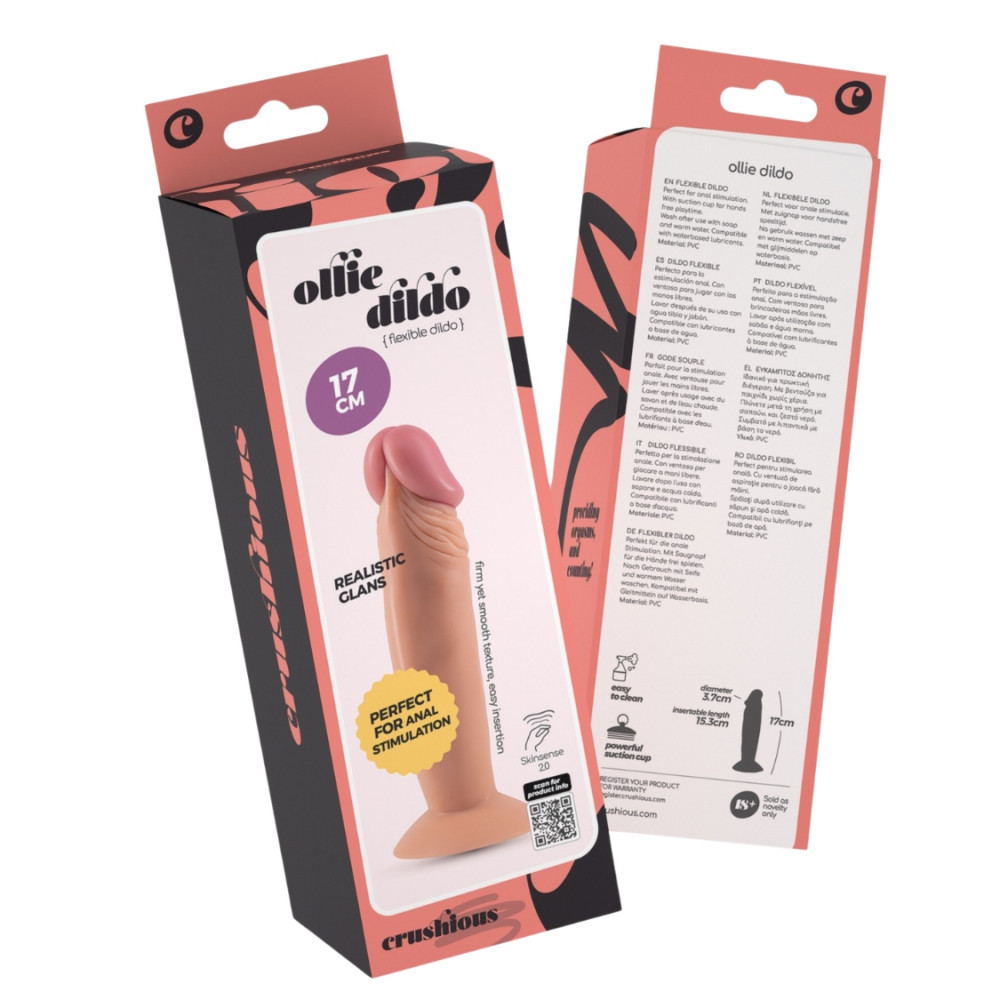 Фалоімітатор - Фалоімітатор реалістичний CRUSHIOUS Ollie на присосці, 17 х 3,7 см 1