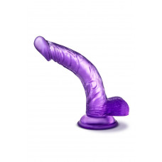 Фалоімітатор реалістичний з мошонкою Blush b-yours на присосці, фіолетовий