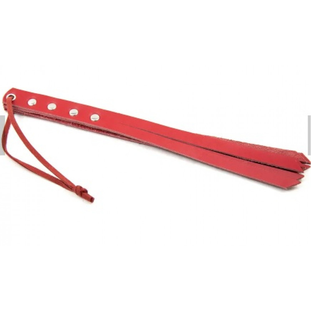 БДСМ игрушки - Флоггер DS Fetish mini leather flogger red 1