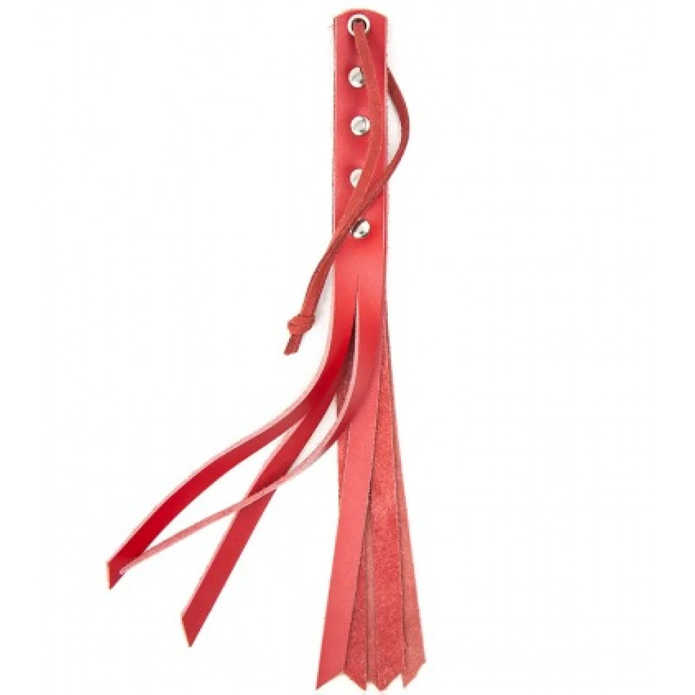 БДСМ игрушки - Флоггер DS Fetish mini leather flogger red