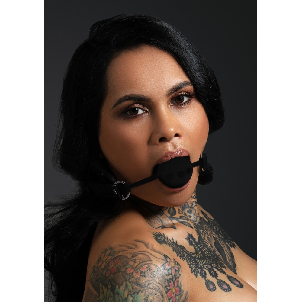 Повязки на глаза, кляпы, зажимы - Кляп силиконовый Taboom 1