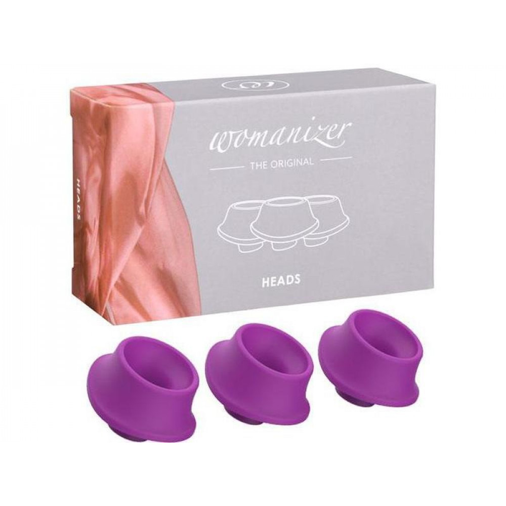 Вакуумный вибратор - Сменные насадки на Womanizer Premium, Eco, Classic, Liberty, Starlet 2, фиолетовый, размер L 3