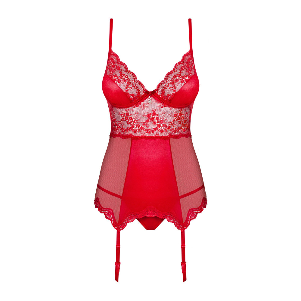 Разное - Корсет с подвязками для чулок Obsessive Lovica corset S/M 3