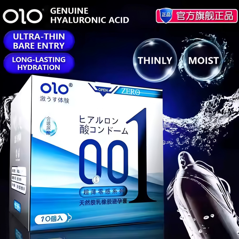  - Латексні ультратонкі гладкі презервативи OLO-ZERO 001 Blue, 10 шт 1