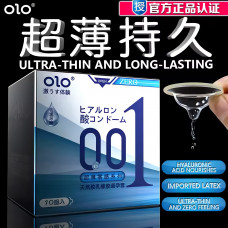 Латексні ультратонкі гладкі презервативи OLO-ZERO 001 Blue, 10 шт