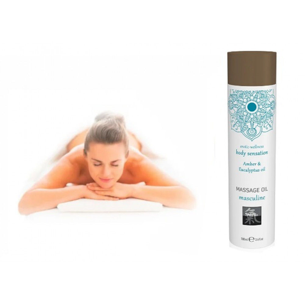 Разное - Мужское массажное масло SHIATSU Masculine Янтарь и Эвкалипт, 100 мл 2