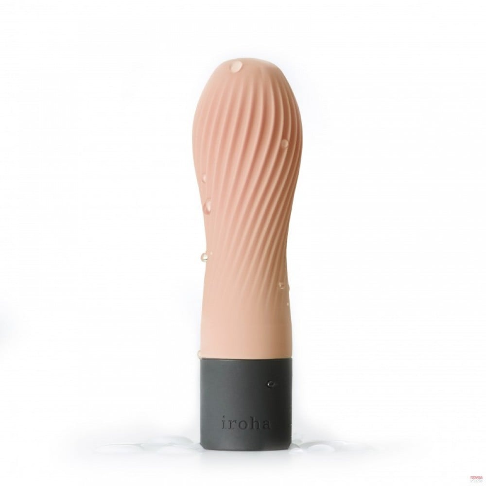 Секс игрушки - Мини вибратор нереалистичный Zen Iroha Tenga, медицинский силикон, персиковый