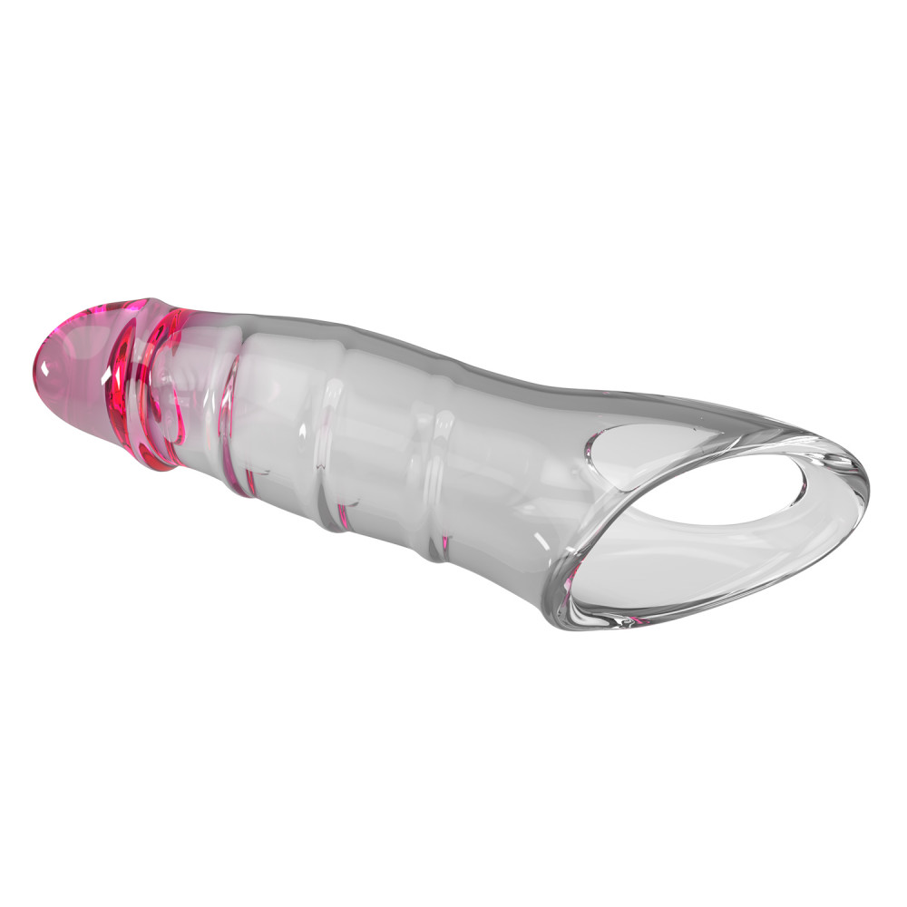  - Насадка-презерватив PRETTY LOVE - Damell Penis Sleeve Clear Pink, BI-026278NM 8