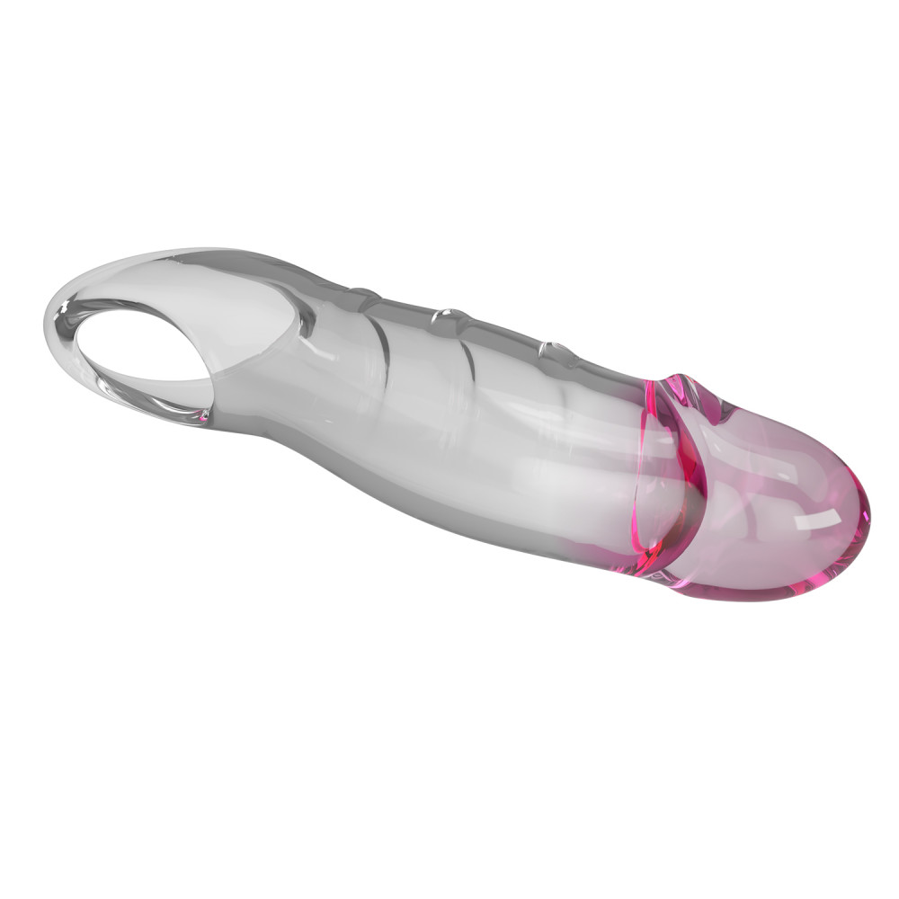  - Насадка-презерватив PRETTY LOVE - Damell Penis Sleeve Clear Pink, BI-026278NM 7
