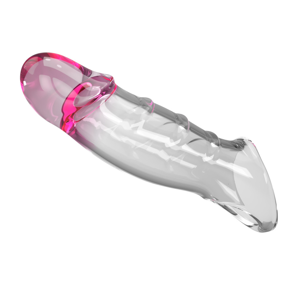  - Насадка-презерватив PRETTY LOVE - Damell Penis Sleeve Clear Pink, BI-026278NM 5