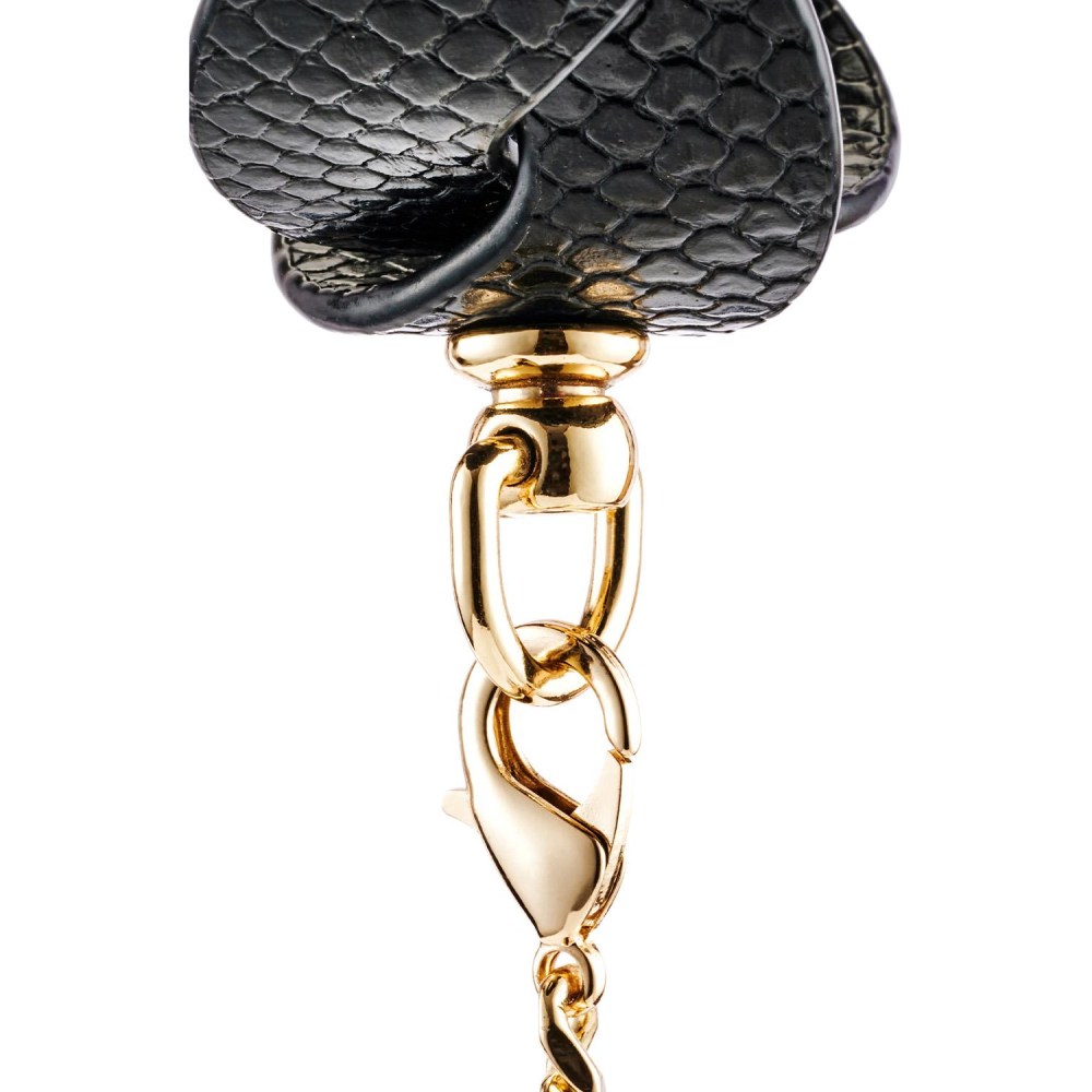  - Нашийник з повідцем Guilty Pleasure Lunar із веганської шкіри, плетений, чорний 5