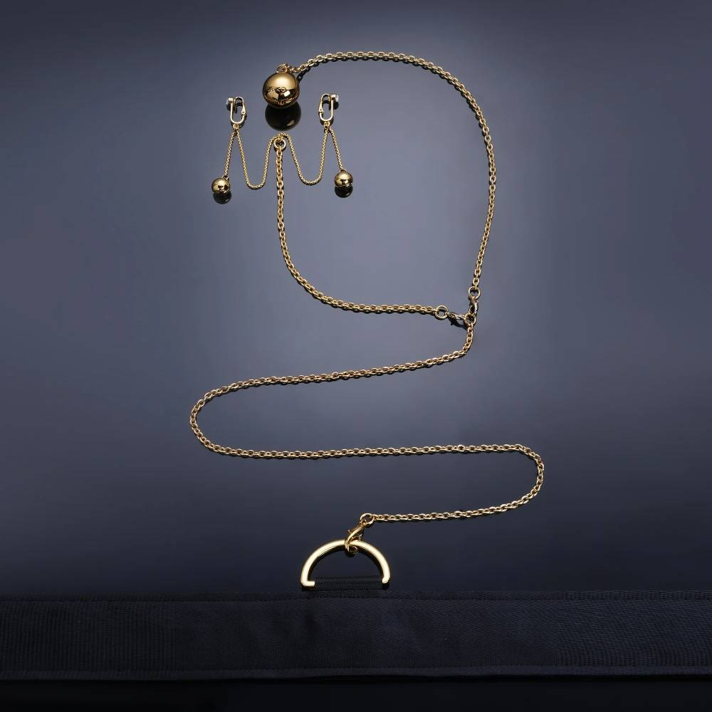 Різне - Розпірка для рук і ніг UPKO з ланцюжком для клітора та вагінальною кулькою 3