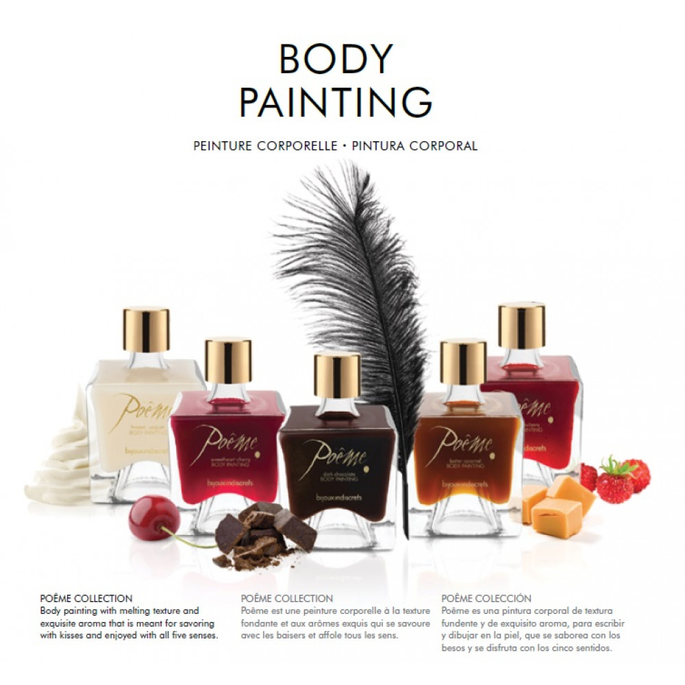 Різне - Їстівна фарба для тіла Bijoux Indiscret Poeme зі смаком темного шоколаду, 50 мл 8