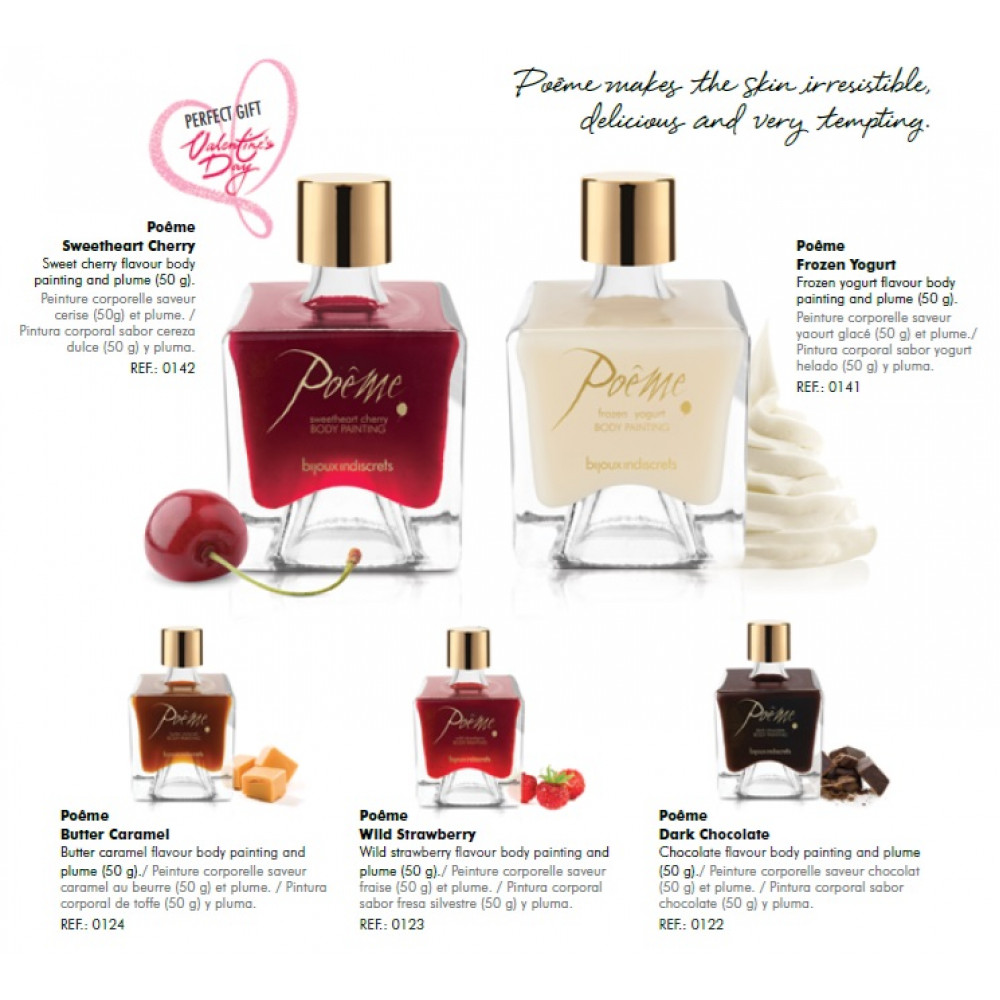 Різне - Їстівна фарба для тіла Bijoux Indiscret Poeme зі смаком темного шоколаду, 50 мл 7