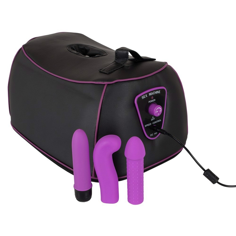 Секс игрушки - Секс-машина G-spot Machine с насадками, фиолетово-черная