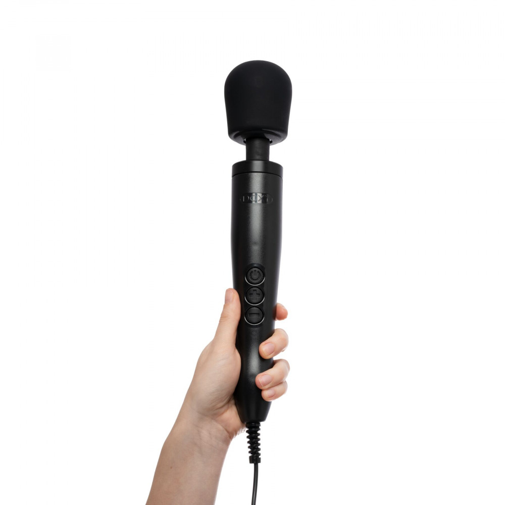 Для LGBTQ+ - Вібромасажер DOXY Original Black, дуже потужний, живлення 220В, пульсівні вібрації 4