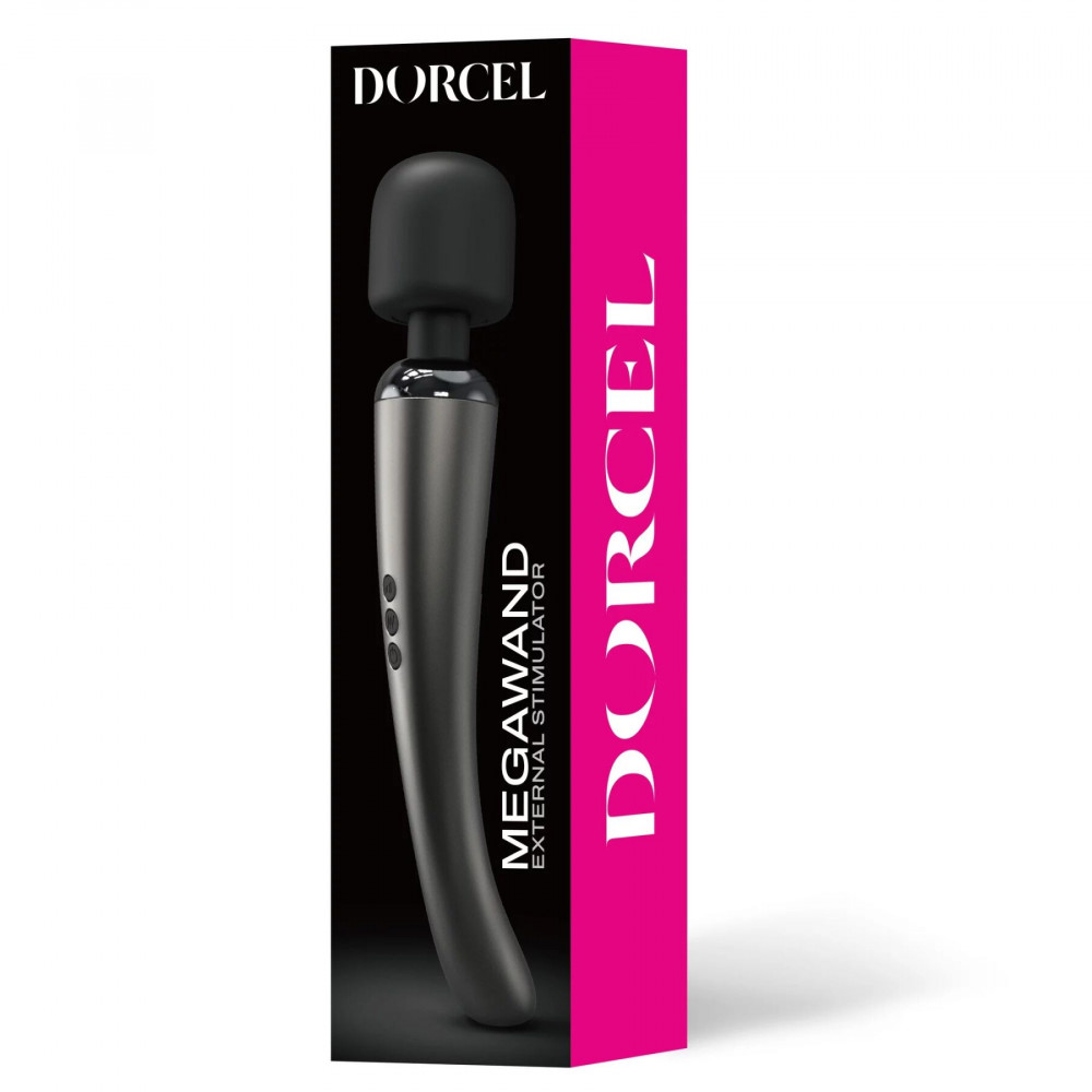 Для LGBTQ+ - Потужний вібромасажер Dorcel Megawand Chrome Silver який перезаряджається, 160 режимів 6