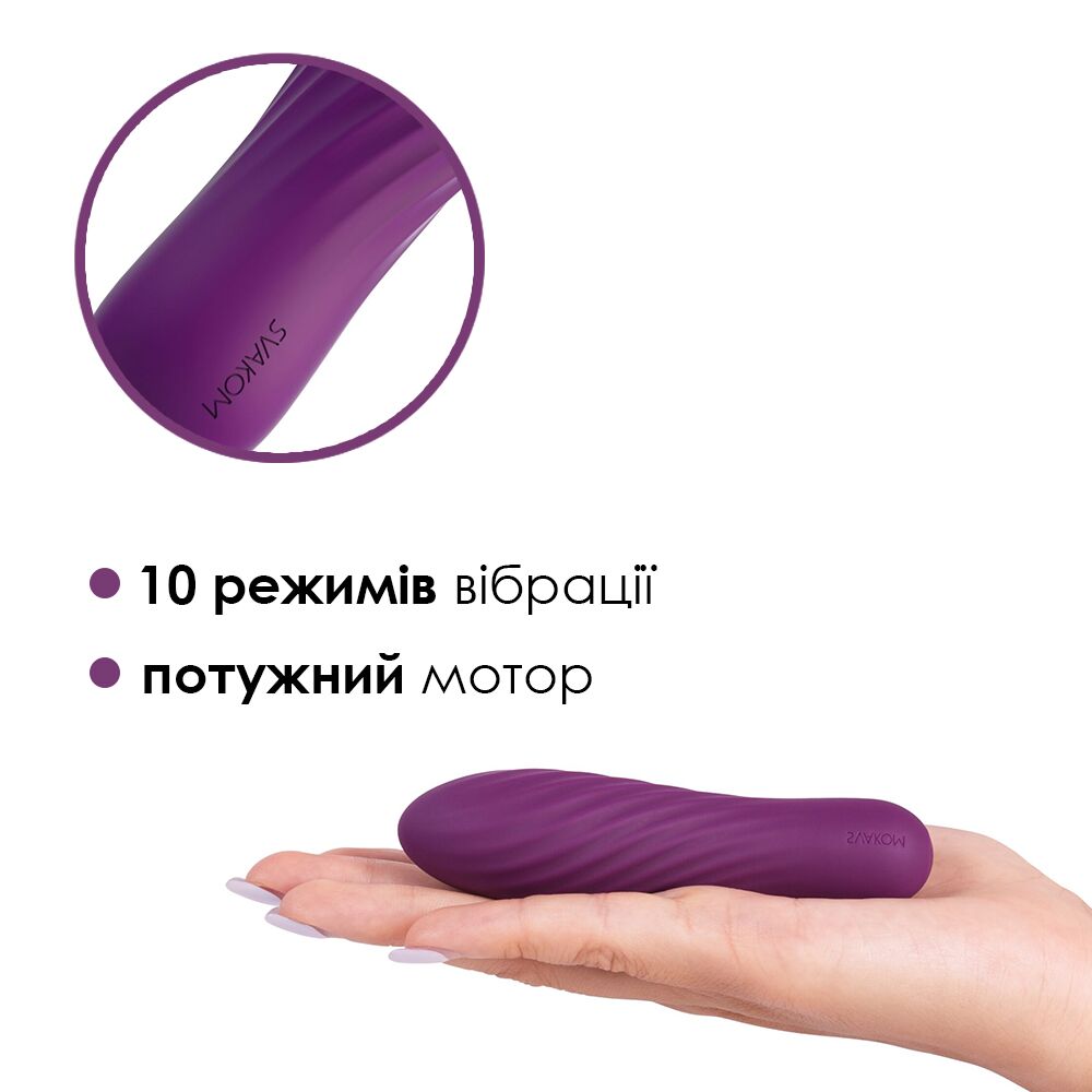 Клиторальный вибратор - Мощный мини-вибратор Svakom Tulip Violet 5